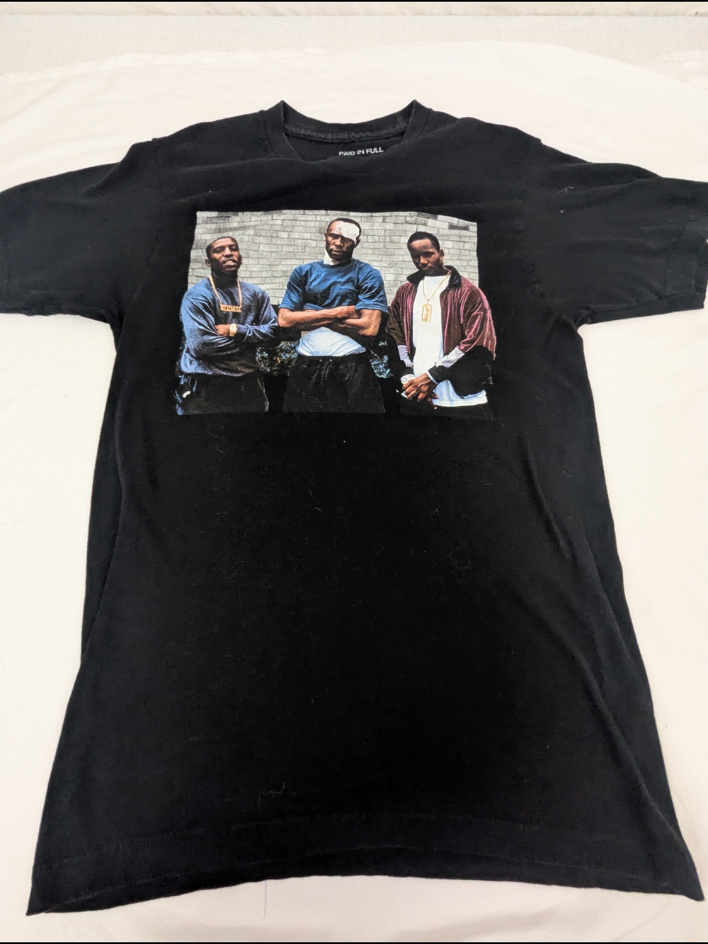 Paid In Full Men's Black Graphic Crewneck T-Shirt Medium